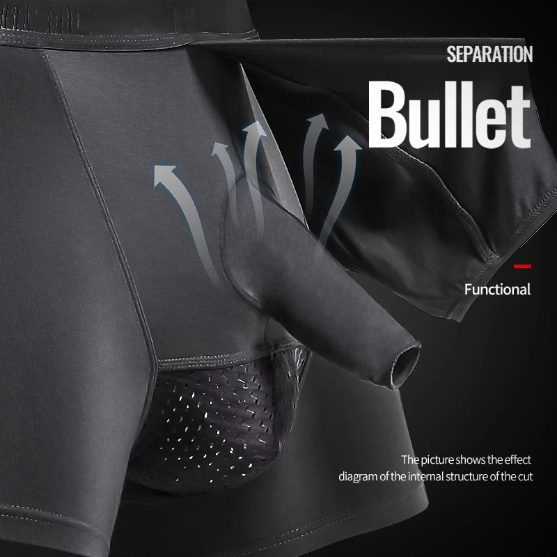 5PCS Mens underwear men cartridge type separation too long resistance after shorts modal pants are four corners 250519