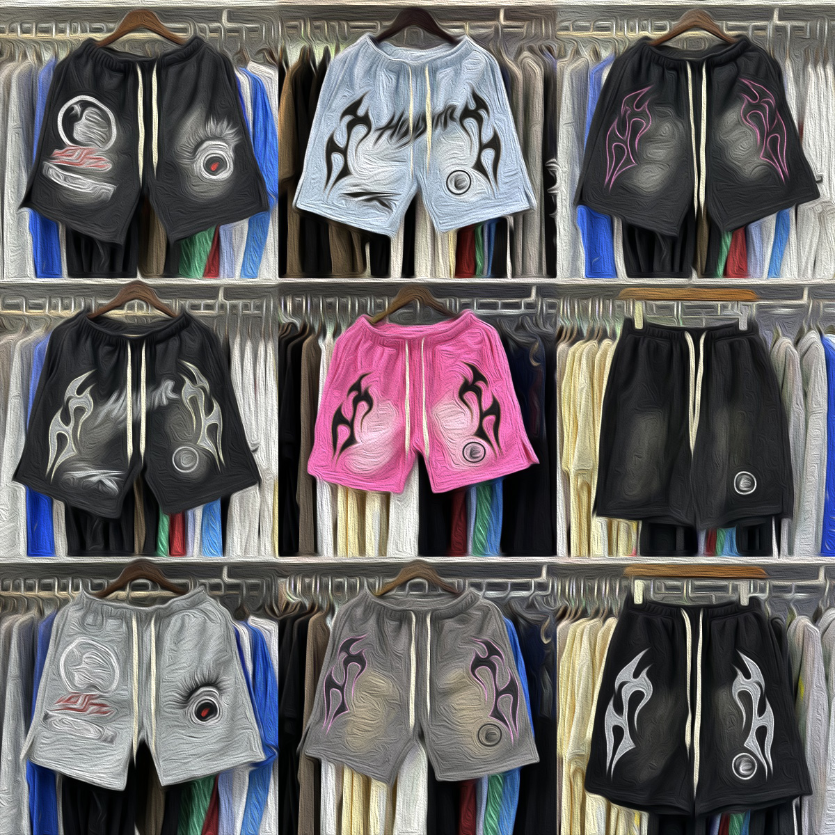 Designer Shorts Street Hip Hop Culture Printed Summer Bottom Shorts Elastic Jogging Sports Loose Slim Fit Men's Shorts Y2k Harajuku