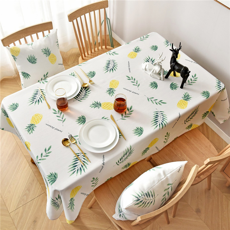 A683 TPU tablecloth Nordic ins style oil-proof and waterproof table cloth washable rectangular small fresh coffee table round table cloth