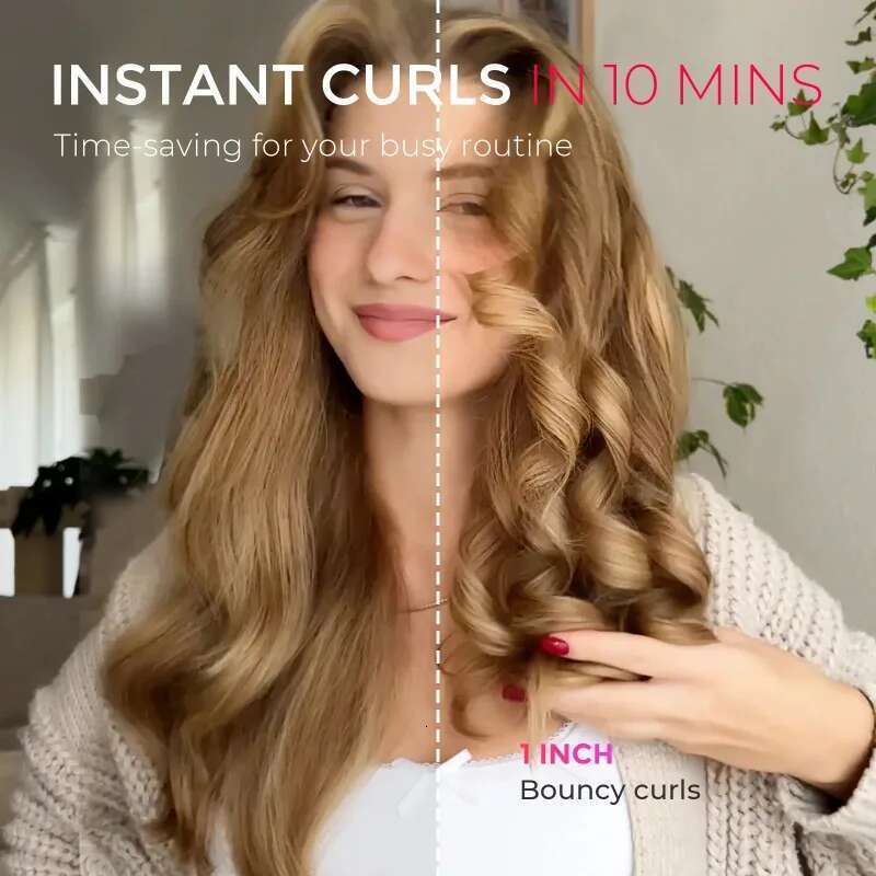 TYMO CURLPRO Automatic Curling Iron, Rotating Hair Curler for Lasting Beach Waves, 500M Ionic, Dual Voltage & Lightweight,1 inch