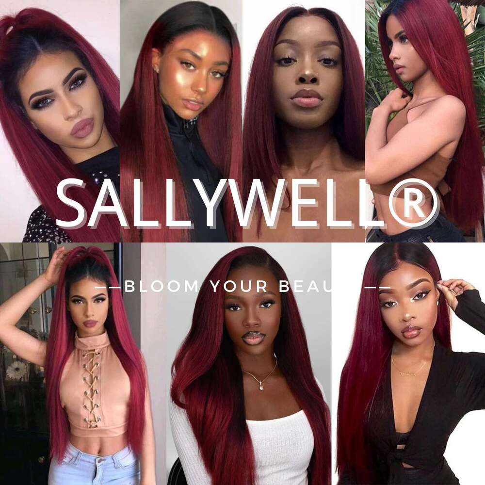 13x4 Bury Straight Lace Front 3T Color With Natural Hairline Heat Resistant Fiber Hair Synthetic Wig Pre Plucked