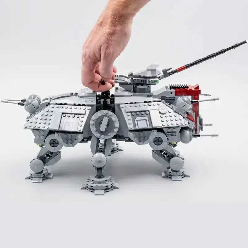 Free shipping 1082PCS Compatible At-te Walker All hine with 9 Mini Figures Terrain Actuator Model Building Blocks 75337 Kit Bricks Toy Gift