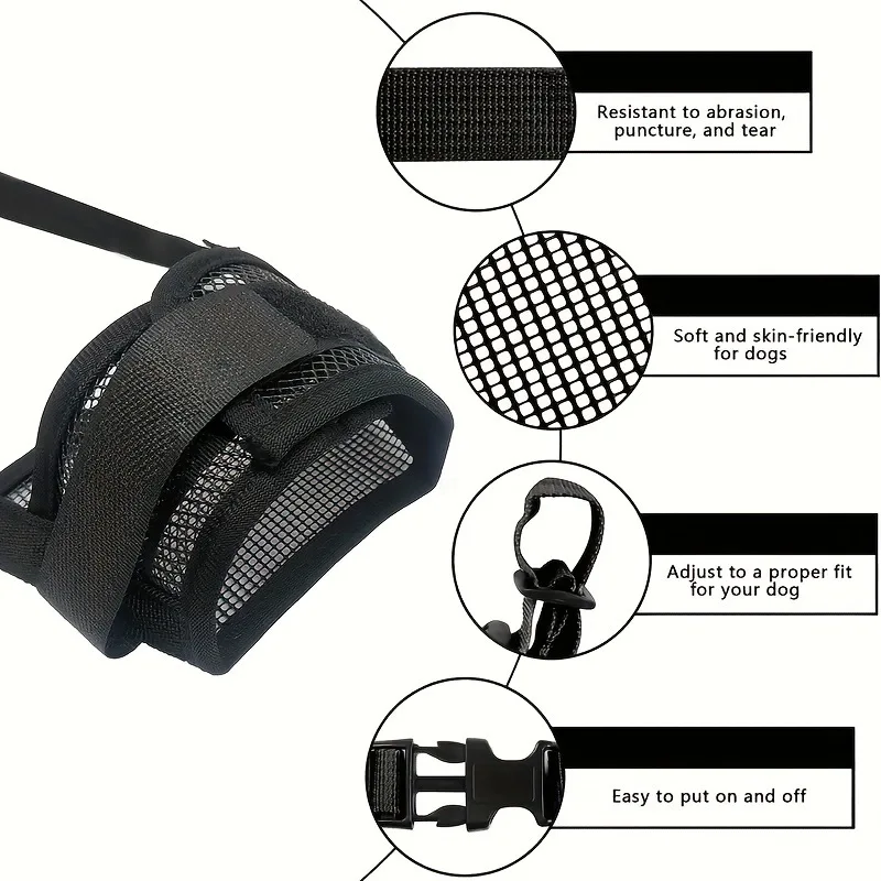 Adjustable Muzzle for Small Medium Large Dogs Summer Mesh Breathable Dog Mouth Cover Anti-bite Anti-bark Pet Supplies