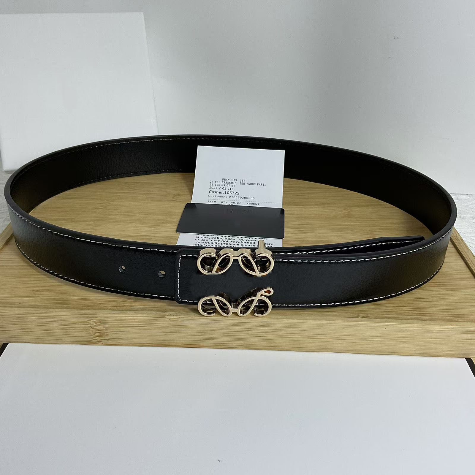 Top Rowe belt for mens luxury designer gold/silver Logo fashion belt with belt box