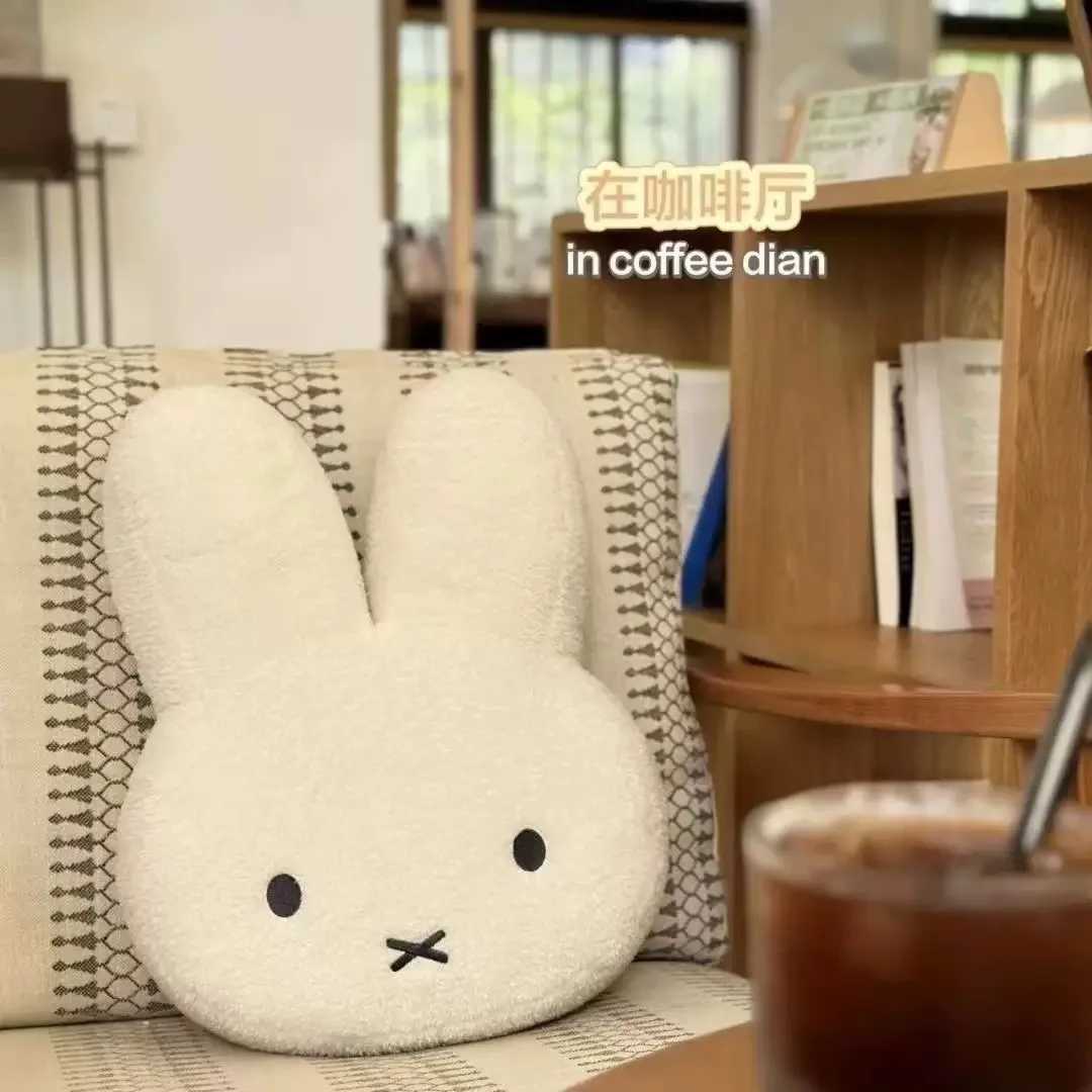 New Kawaii Plush Pillow Cute Miffys Sweet Doll Toy Creative Room Decoration Cartoon Ornament Birthday GiftL250520
