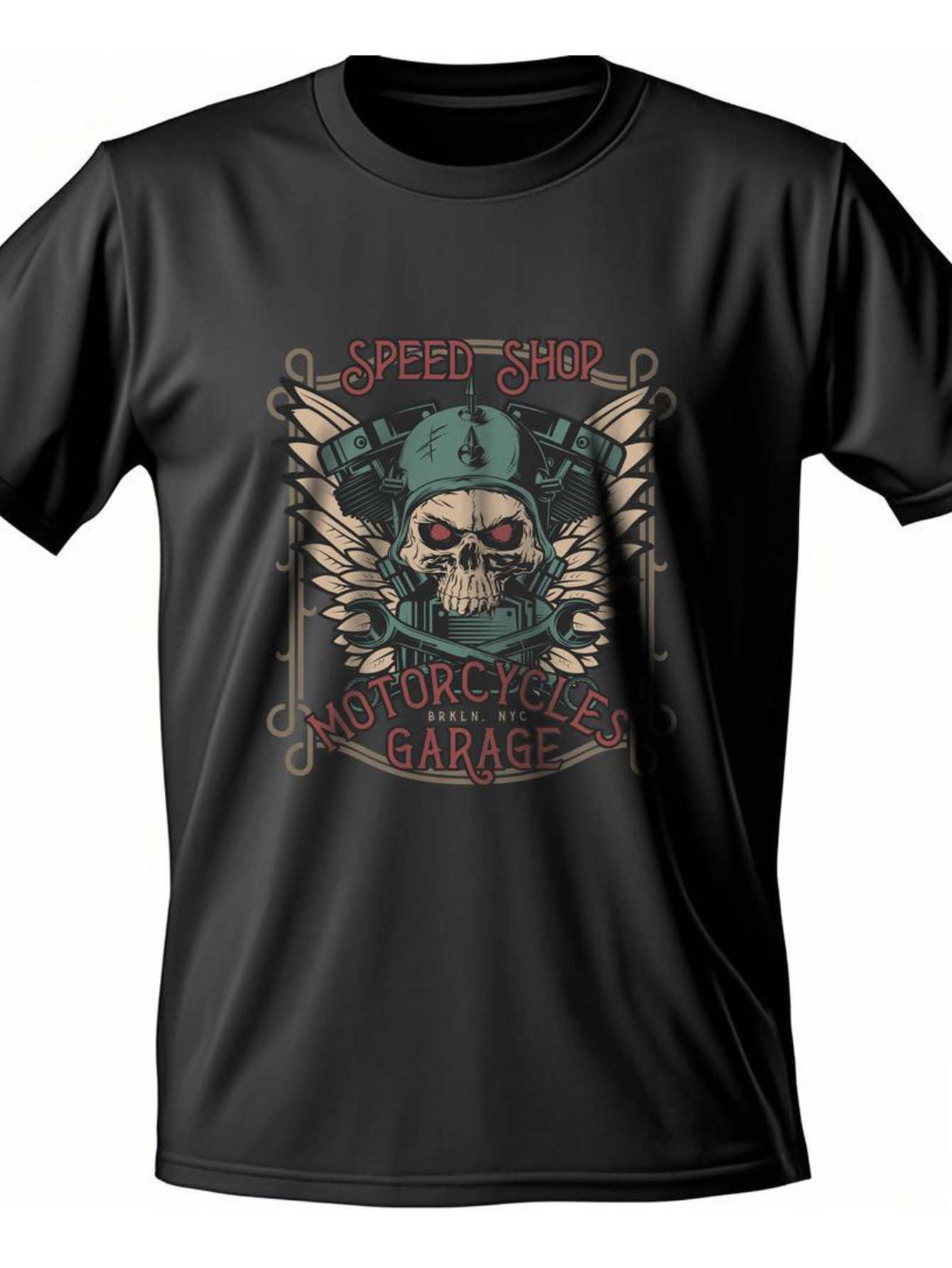Dongdumaoyi Cotton Round Collar 180G Men White S-3Xl T Shirts Adult Short Sleeve Microphone Black Skull b529