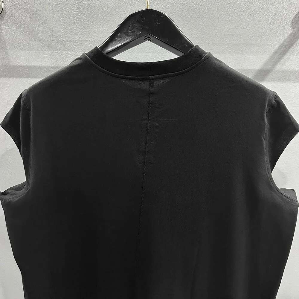 High Street Cotton Dark RO T-Shrits Tops Men's Letter Printed Fringed Short Sleeved Loose Oversized OS Version Tee Tshirt