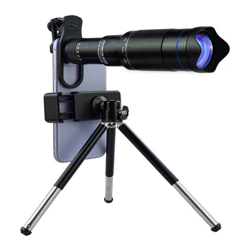 HD 40X Zoom Telescope Telephoto Lens Monocular Phone Camera Lens Mini Metal Telescope Mobile Telephoto Lens For Camping Tourism R250521 WTG5