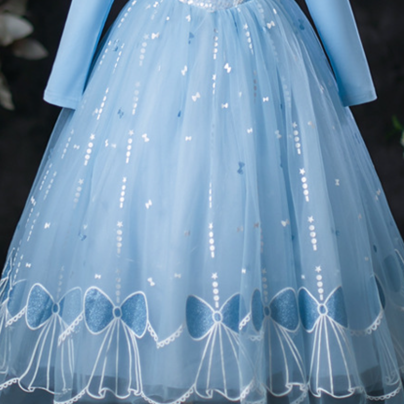 DISNEY infant designer dress Elsa princess dress Little girl's dress designer clothes girl's skirt is comfortable and soft princess dress Ch