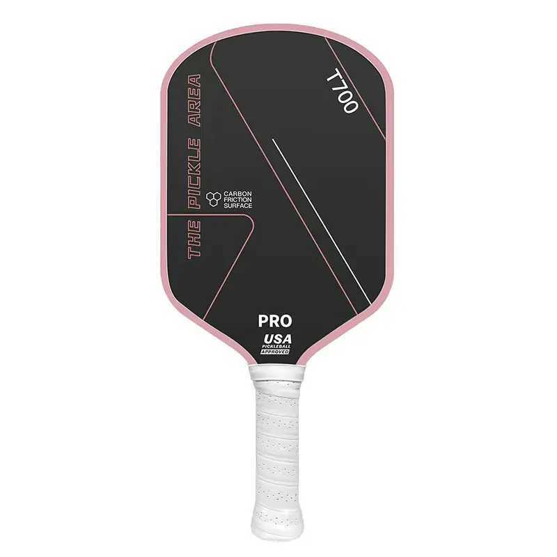 T700 Pickleball Paddle Carbon Fiber Surface USAPA Approved Carbon Fiber Cold Pressed Racket Pink Red Black M250521