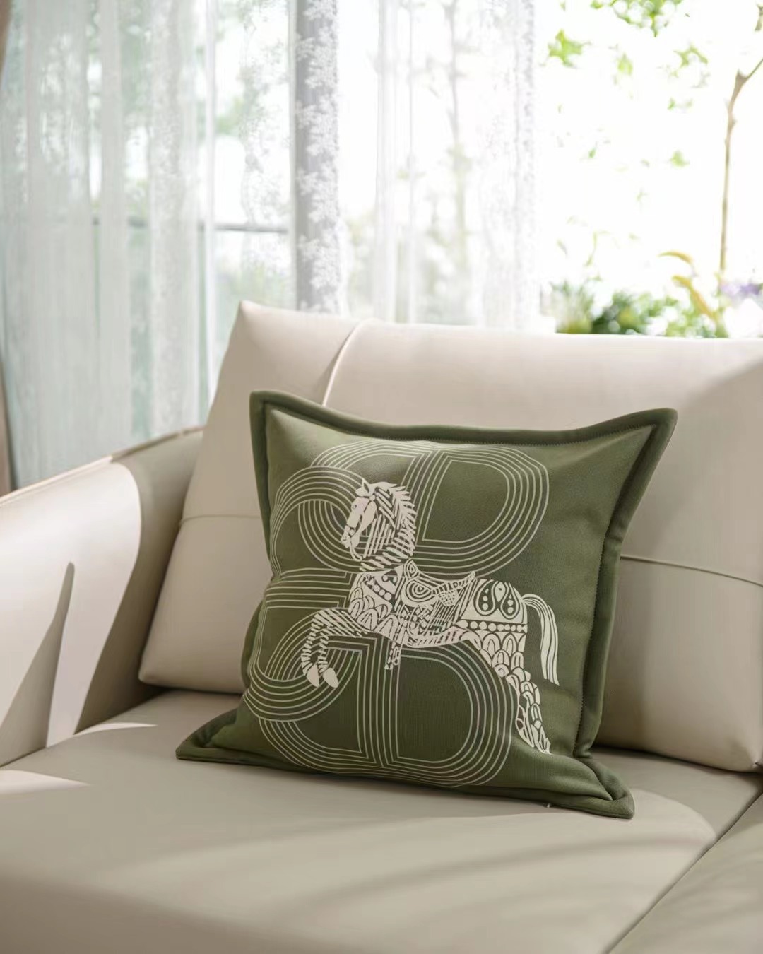 American soft and delicate breathable warm cotton cashmere printed throw pillowcase cushion cover sofa bedroom cushion case model room furnishings