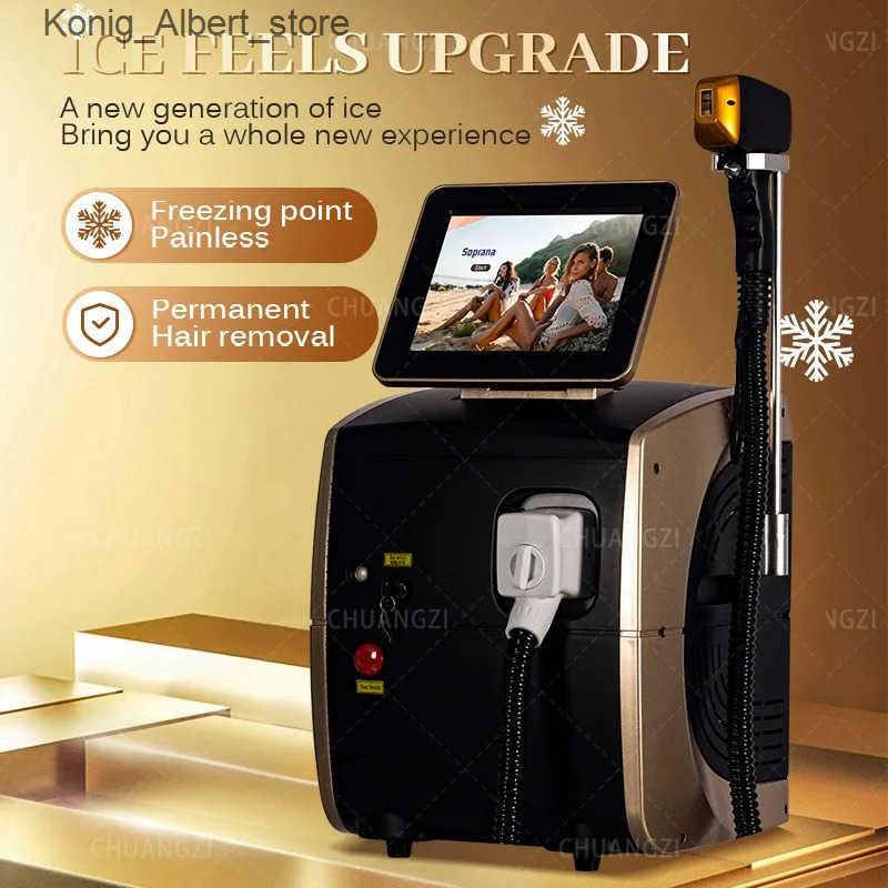 High Power 755 808 1064nm Diode Laser Hair Removal Machine for Fast Painless Permanent Results Professional Skin Care Device z25021GJTU