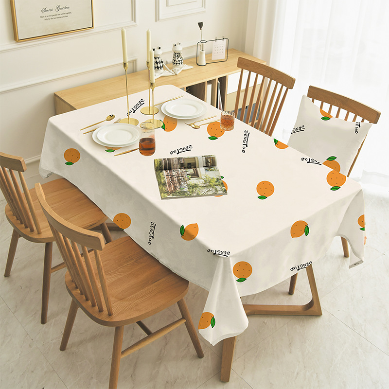 A684 TPU tablecloth Nordic ins style oil-proof and waterproof table cloth washable rectangular small fresh coffee table round table cloth
