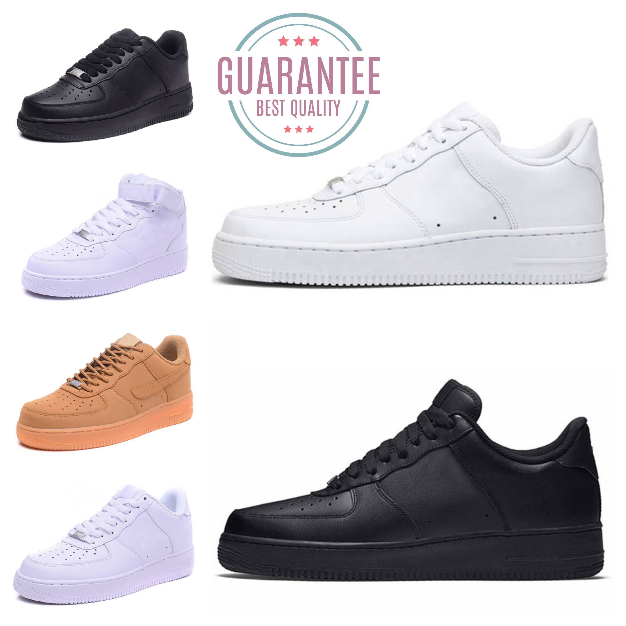 Classic 1 One for Designer Forc 1 Casual Shoes Men Women Low 07 Triple Black White Loafers Skateboarding Plate-forme Trainers Sneakers Walking Jogging size 36-46