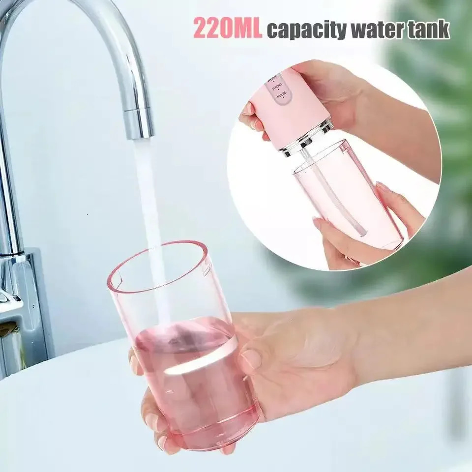 Oral Irrigator 4 Jets 3 Mode USB Rechargeable Water Flosser Portable Dental Jet Waterproof Teeth Cleaner 250519