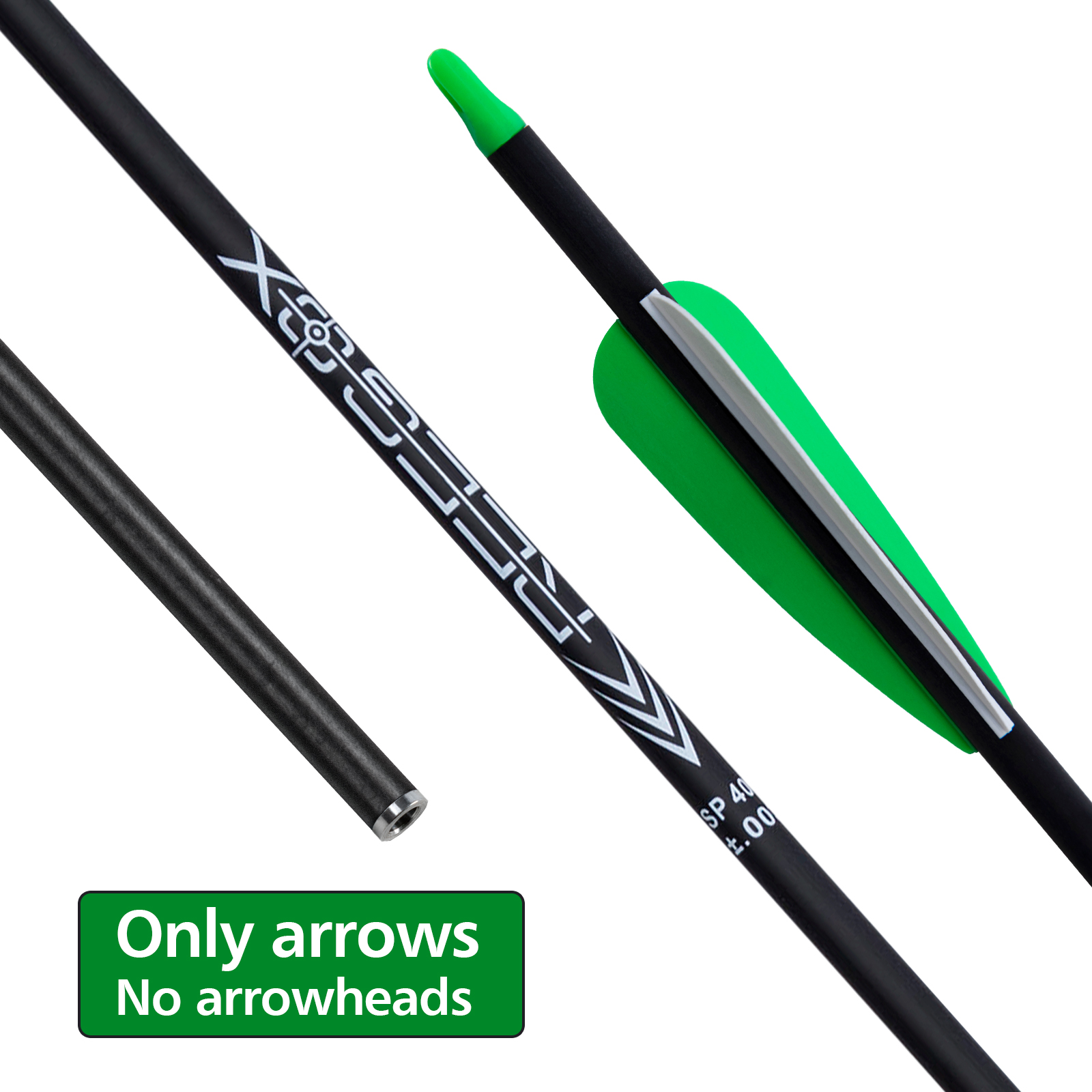 Arrows Without Arrowheads 31inch Archery Carbon Hunting Arrow Spine250-600 Targeting Arrows 6.2mm Practice Arrows for Recurve Bow and Compound Bow (12