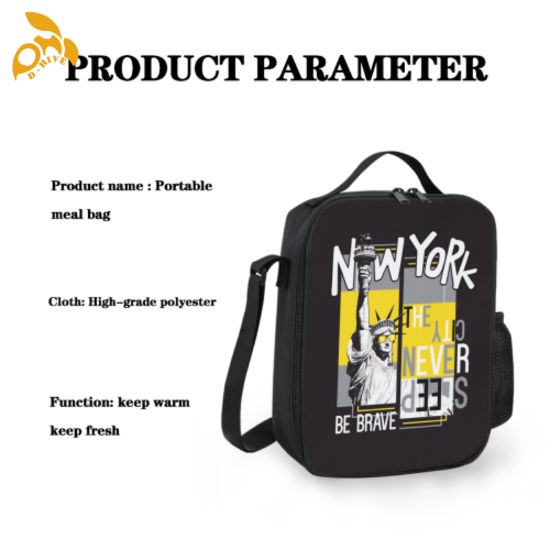 Free delivery. Top designers customize round, beige and black semi-long, lightweight, simple and square portable insulated meal bags
