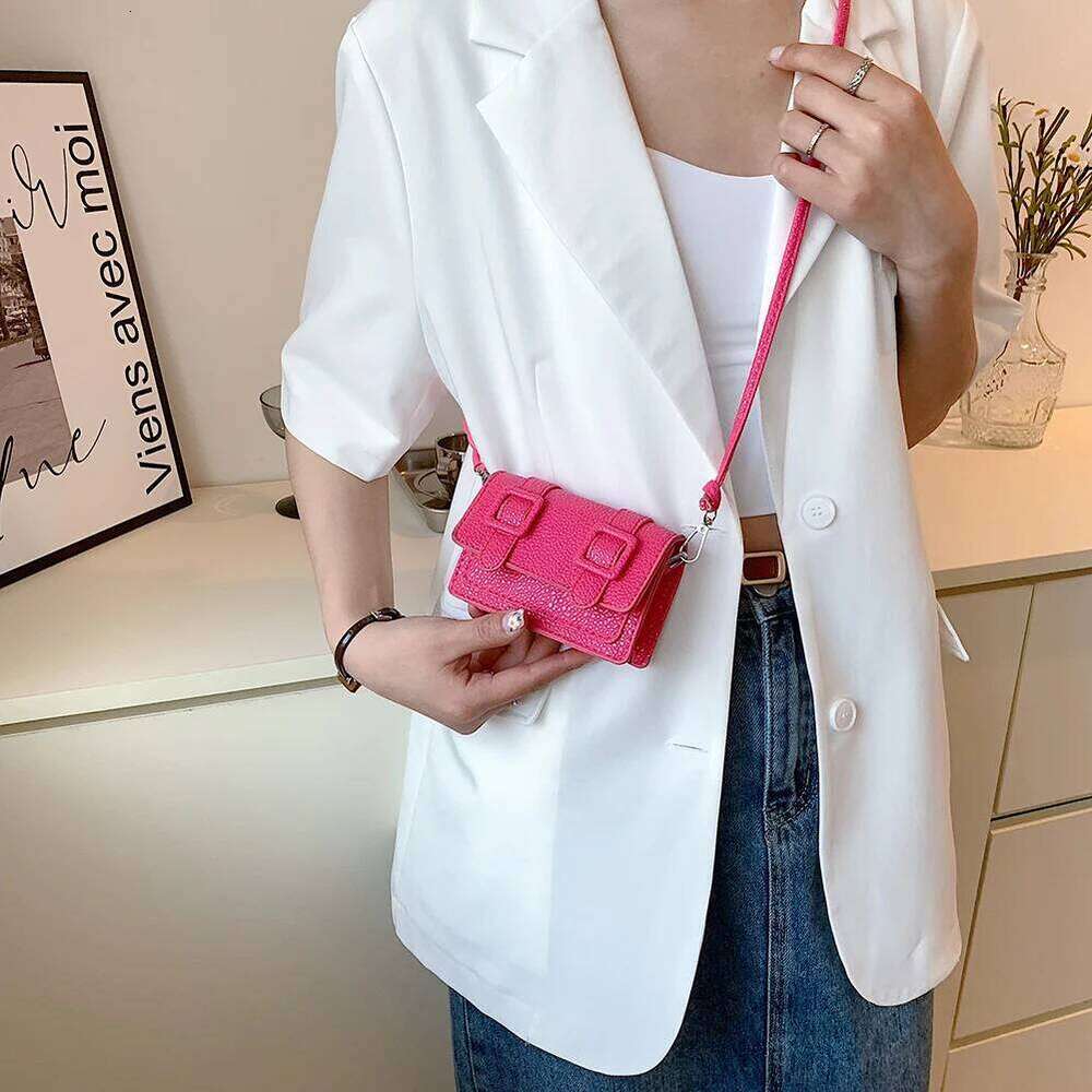 ddmy Mini Small Messenger Bag Women Girl Chain Purse PU Leather Brand Designer Handbags Ladies Retro Belt Buckle Crossbody Bags