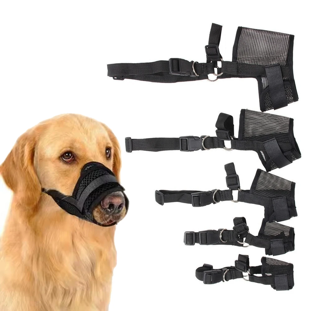 Adjustable Muzzle for Small Medium Large Dogs Summer Mesh Breathable Dog Mouth Cover Anti-bite Anti-bark Pet Supplies