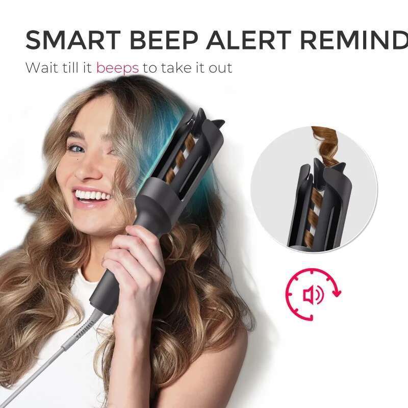 TYMO CURLPRO Automatic Curling Iron, Rotating Hair Curler for Lasting Beach Waves, 500M Ionic, Dual Voltage & Lightweight,1 inch