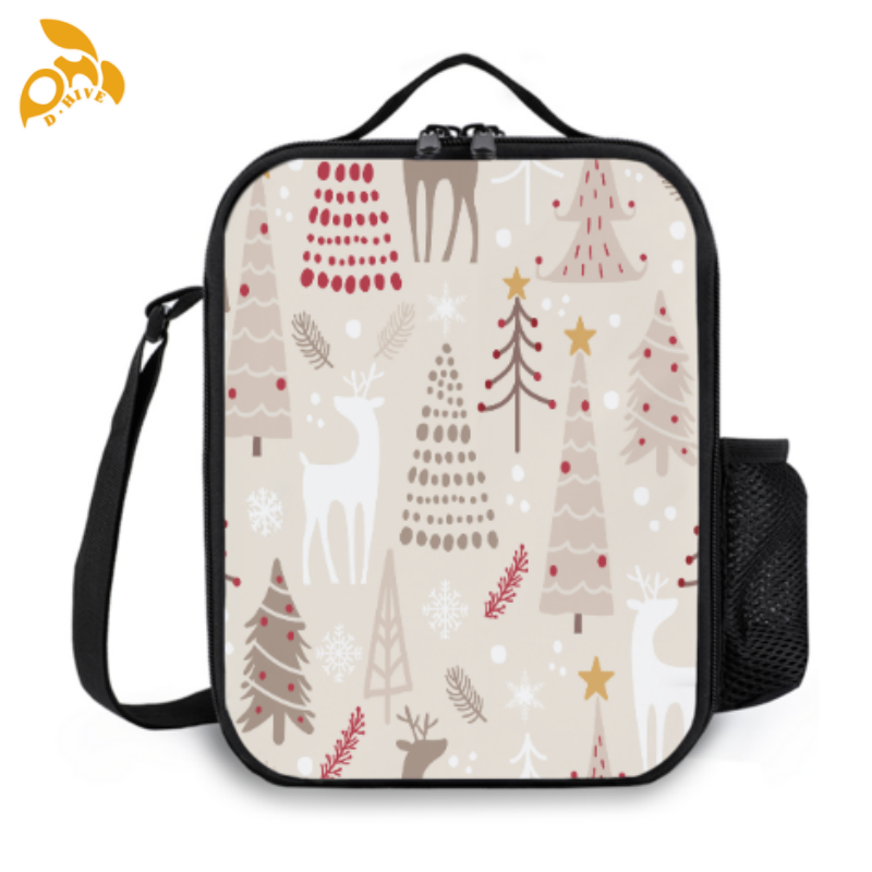 Free delivery.fashion top designers customize round, beige and black semi-long, lightweight, simple and square portable insulated meal bags