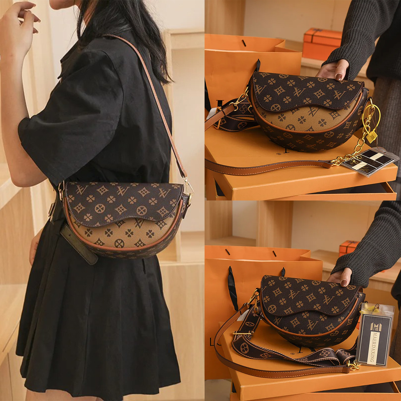 Designer Bag Fashion Luxury Bag Trend Women's Luxury Flap Chain Shoulder Bag Square Crossbody Purse Multiway Underarm Handbag for Ladies New Shou