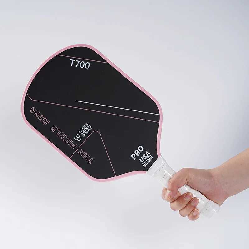 T700 Pickleball Paddle Carbon Fiber Surface USAPA Approved Carbon Fiber Cold Pressed Racket Pink Red Black M250521