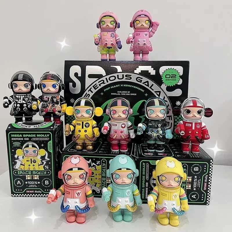 Genuine Mega Space Molly 100% V2 Series 02-B Blind Box Cute Action Figure Toys Mystery Box Desktop Decor Ornament Kids GiftT250510