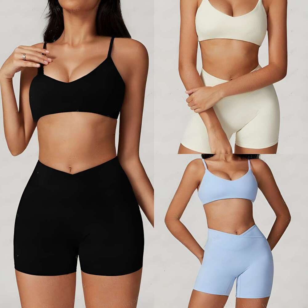womens quick dry designer yoga sports bra high waist shorts set designer workout vest top running fitness clothes breathable seamless activewear