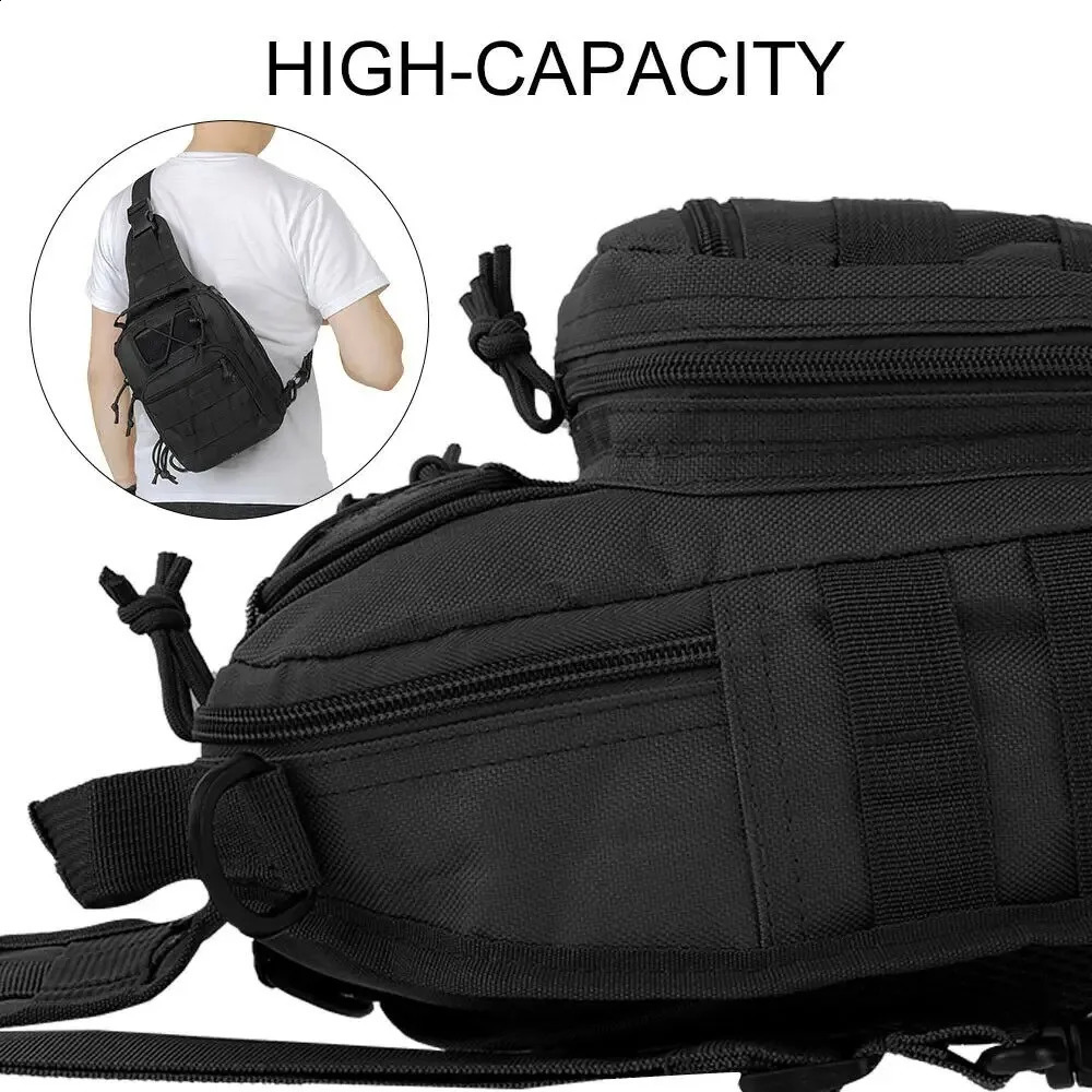 Waterproof Crossbody Chest Bag - Lightweight Shoulder Pack for Mens Outdoor Sports Biking 250603
