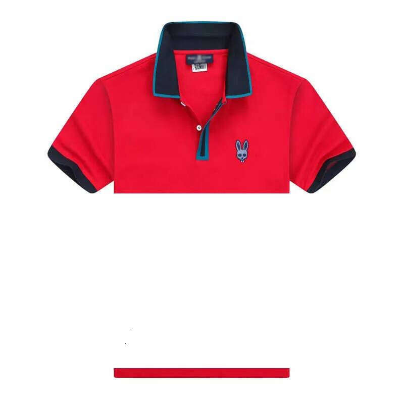 physcho bjnny t shirt Bunny Polo Shirt Mens Polos Designer t shirt Pure Cotton Tshirt Golf Baseball Sports Business Tees Short Sleeve Clothes Fashion Summer Tops 017