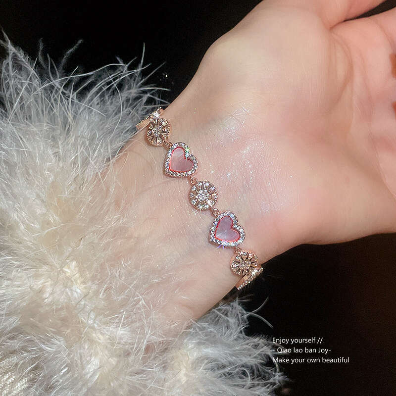 Zirconia Shell Love Sun Adjustable Bracelet Ins Sweet Girl Heart Hand Ring Light High End Handmade Women designer bracelet jewlery designer with gift 