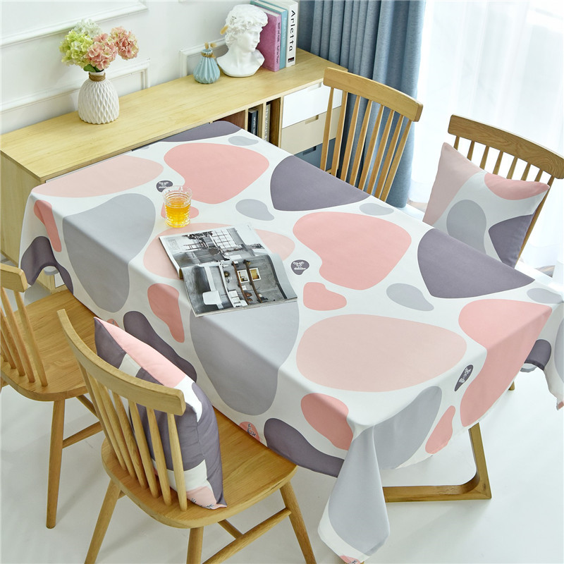 A711 tablecloth Nordic ins style oil-proof and waterproof tablecloth washable rectangular small fresh coffee table round table tablecloth