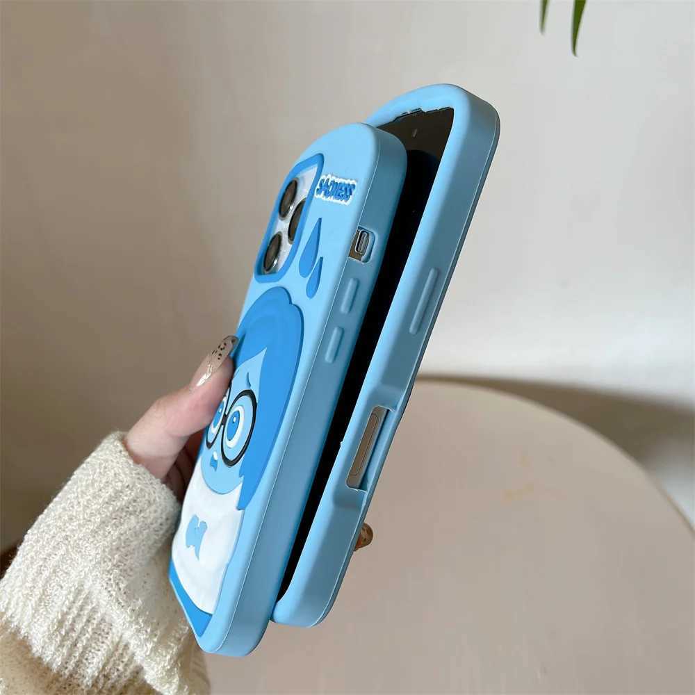 3D Cartoon Inside Out Sadness Anger Envy Silicone Phone Case For iPhone 15 14 Plus 16 13 12 Pro Max 11 Soft Back Cover Y2k Z250521