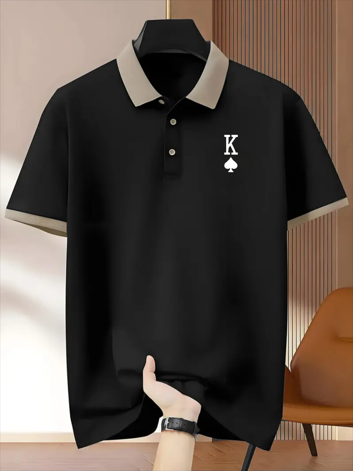 Man Spade letter K Print Polo Shirt Designer T Shirts Short Sleeve Casual Slim Fit Summer men's Tshirts Tops Fashion polo shirts
