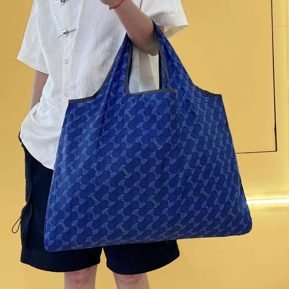 Large Capacity Shoulder Bag, Reusable Environmentally Friendly Lightweight Shopping With Printed Pattern, Outdoor Foldableable Satchel Camping Style T