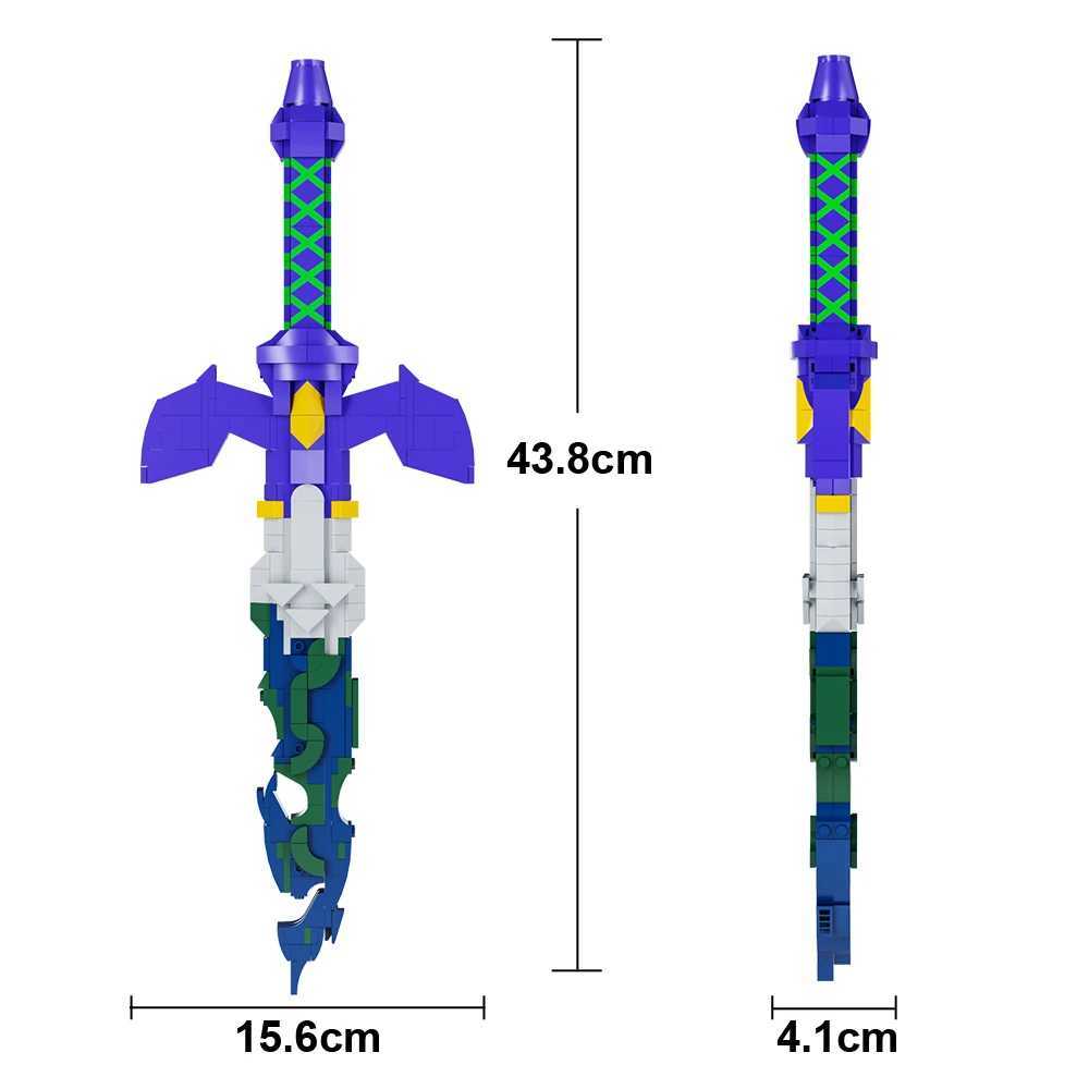 Free shipping Moc Breath Of Wild The Master Broken Sword Building Blocks Set For Game Zeldaed Hyrule Castle BOTW Arms Model Toy Kids Gift