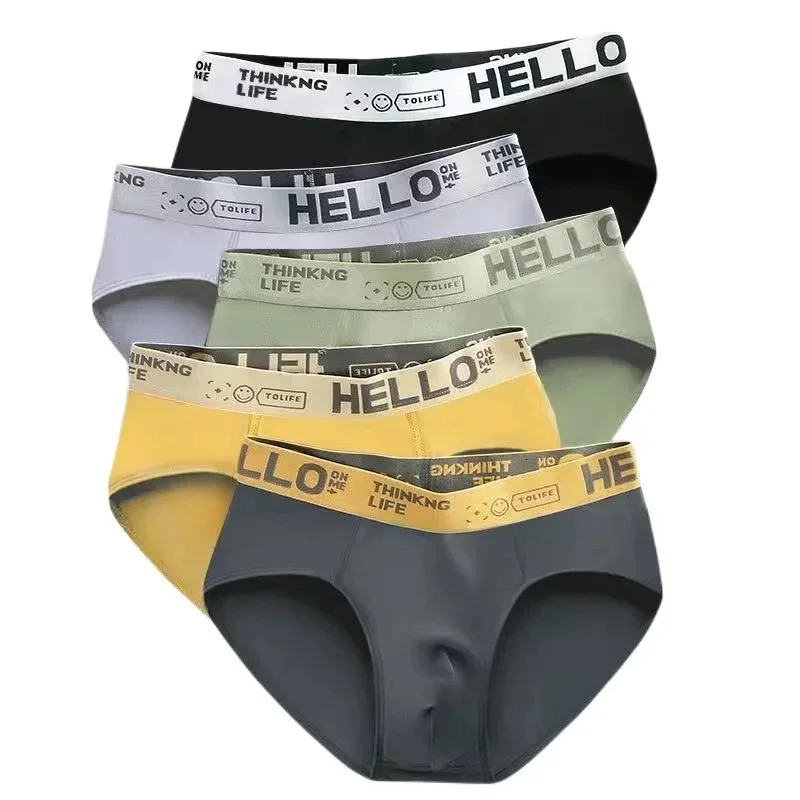 4PCS/set Mens Triangle Pants Breathable Antibacterial Open Crotch Underpants Big Fat Boys Teenagers Hipster Students Loose Shor 250519