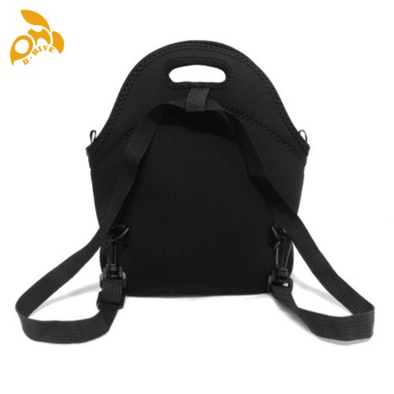 Free delivery. designers customize round, beige and black half-length, lightweight and simple children's meal bags