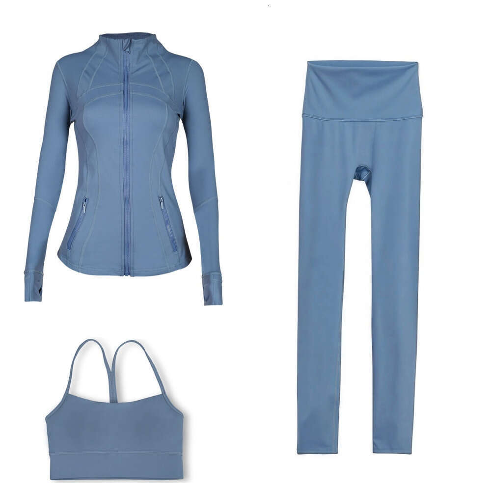 Workout set Women Yoga Sets Designer jackets bra leggings Fiess sets High Waist Sports Jackets Zip Up Coat Elastic Sportswear Outfits Pants Gym Suits