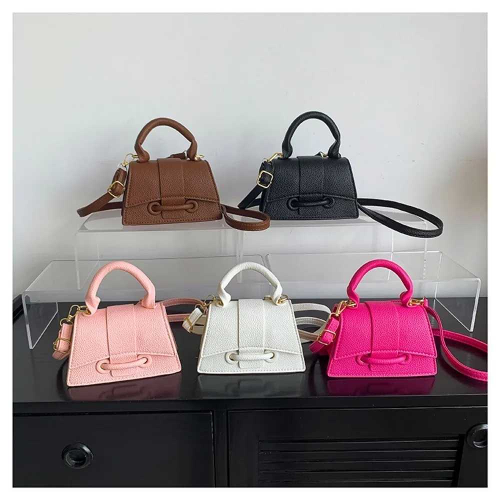High Quality Fashion PU Leather Bag Solid Color Shoulder Crossbody Bag Cute Buckle Square Bag Hand Carry Small Bag Messenger Bag XJ250610
