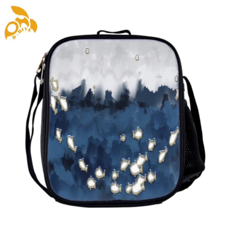 Free delivery. fashion designers customize round, beige and black half-length, lightweight, simple and square insulated meal bags