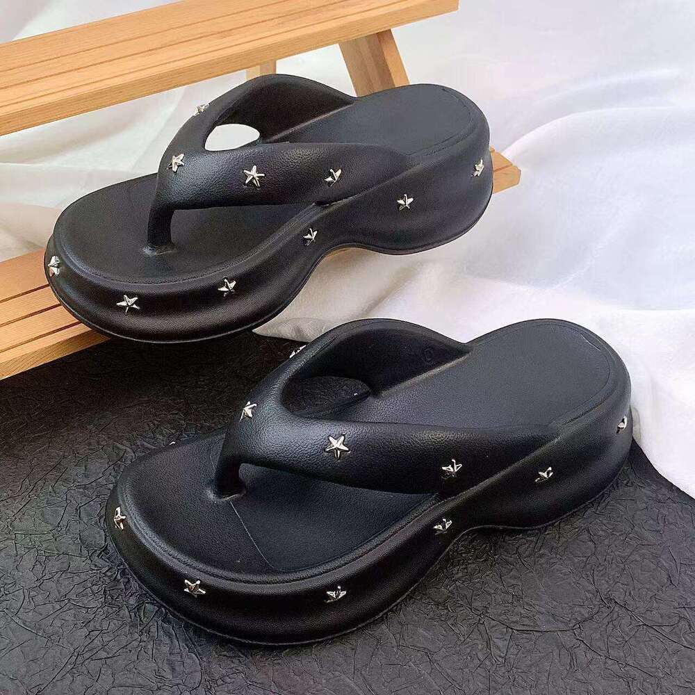 Wholesale New EVA Punk Slippers For Women, Thick Soled Clip On Sandals, 2025 Summer Designer Slippers, Fashionable Soft Soled Sandals For Outdoor Wear