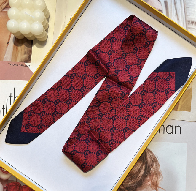 Designer Scarves Alphabet Headband Neck Women Fashion Luxury Long Handle Bag Scarf 40style