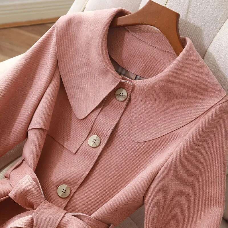 2024 Autumn/Winter Women's Clothing Trench Long Suede Jacket Korean Version Long-Sleeved Fashion Temperament Popular Trend Coat Designer