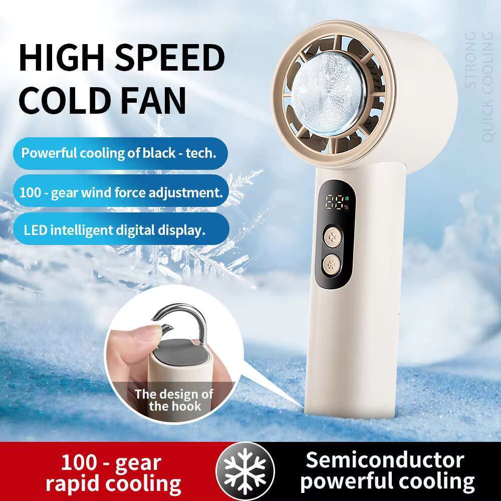 DHgadgets High quality lightweight mini air cooling fan, portable small handheld table stand, three speed ice pack, outdoor home use