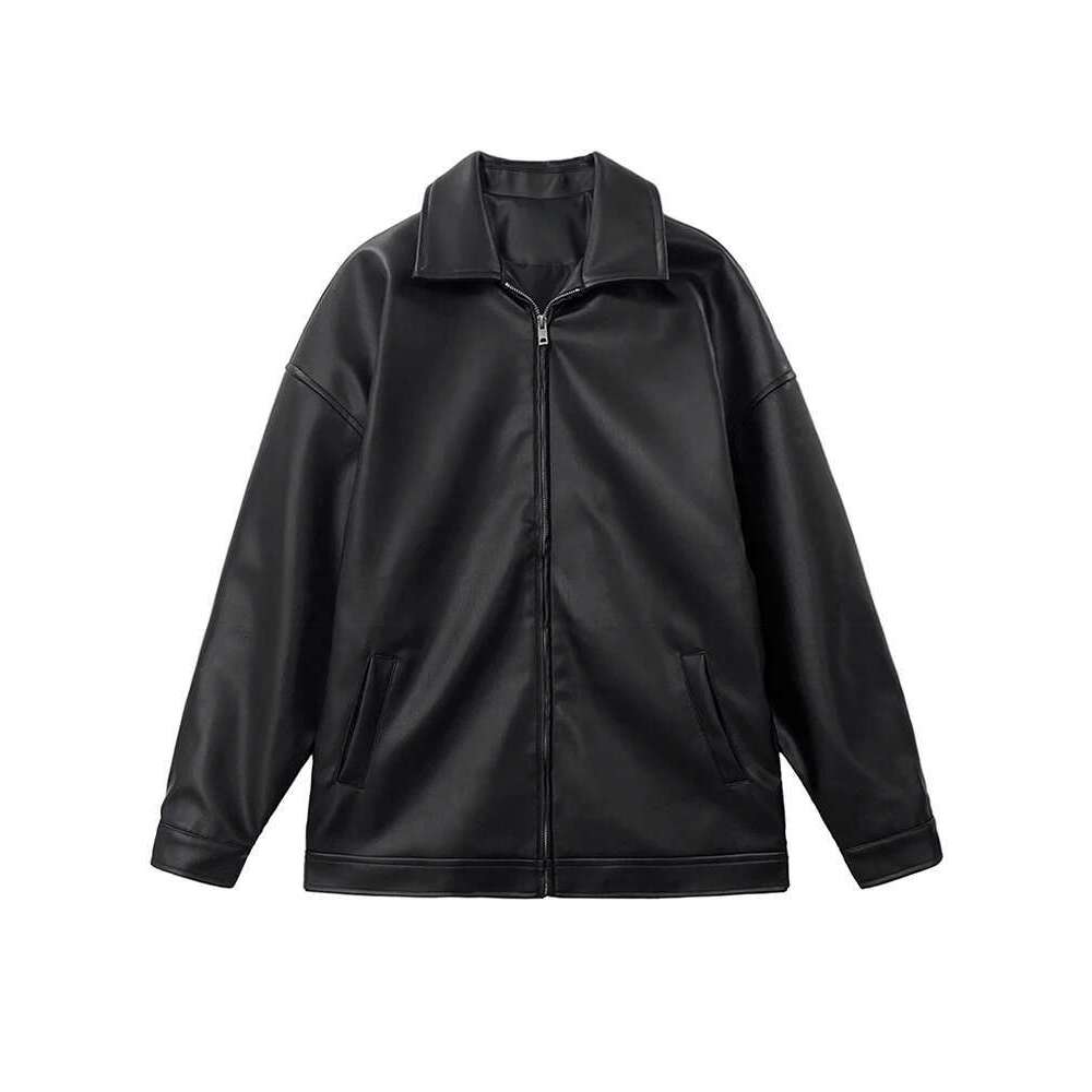 Mauroicardi Spring Autumn Cool Short Black Soft Light Pu Leather Jacket Men Zipper Casual Mens Jackets And Coats Fashion 250524