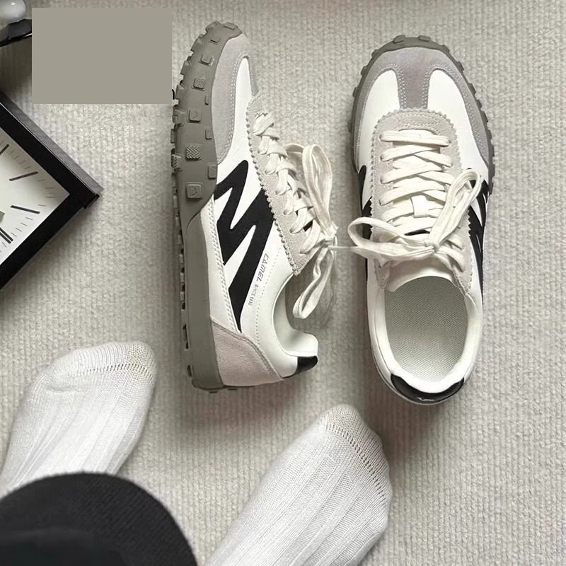 Free Shipping 2025 Summer New Versatile Women Sports Sneakers Soft Sole Comfortable Lightweight Couple Style Casual Shoes Size 35-40 Yellow black whit