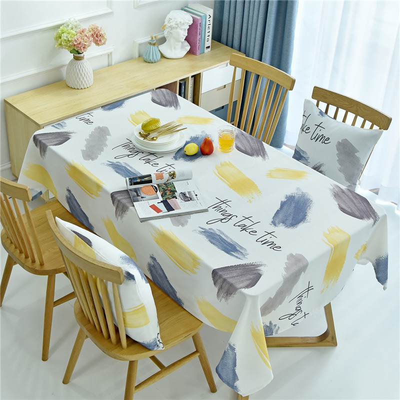 A684 TPU tablecloth Nordic ins style oil-proof and waterproof table cloth washable rectangular small fresh coffee table round table cloth