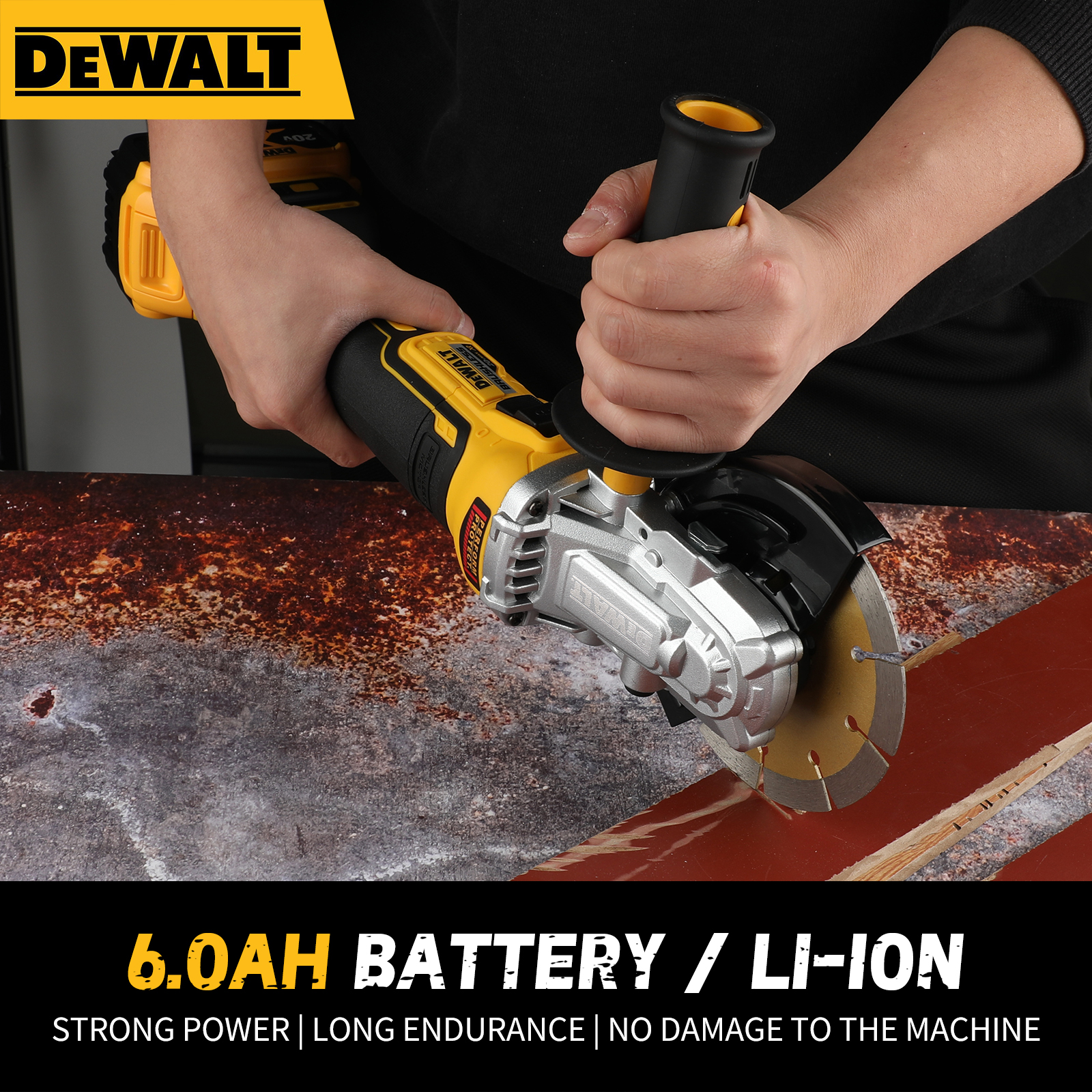 DeWalt DCG405FN Cordless Brushless Angled Grinder with Saw Blade Attachment - 20V MAX